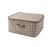 Compactor Sac de Rangement pour Vêtements avec Fermeture éclair, Grand Rangement étanche à la Poussière et à l'eau sous Le lit et Organisateur de Rangement pour Vêtements, Gamme Rivoli, Marron/Blanc