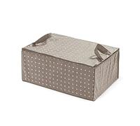 Compactor Sac de Rangement pour Vêtements et Couettes avec Fermeture éclair, Organisateur Pliable pour Armoires et Placards, Rangement étanche à la Poussière et à l'eau, Gamme Rivoli, Marron/Blanc
