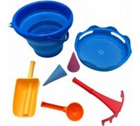 CompacToys Jouet de sable 7pcs.bac à sable bleu
