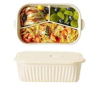 CompadreBol Boîte à lunch en céramique, Boîte à lunch beige avec couvercle, étanche et réutilisable, Idéale pour le bureau, les pique-niques, les courts trajets ou le vélo