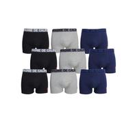 COMPAGNIE DE CALIFORNIE Lot de 9 Boxers Unis en Coton Basic - XXL Noir, Gris, Bleu