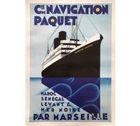 Compagnie de Navigation PAQUET - Paquebot / M.PONTY - 50x70 cm - AFFICHE / POSTER