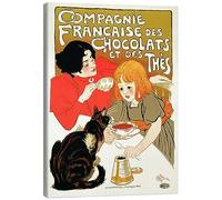 Compagnie Française des Chocolats et des Thés Tableau sur toile | 30 x 40 cm de Théophile-Alexandre Steinlen Tableaux Décoration murale