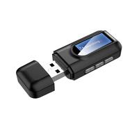 Compagnon Bluetooth multifonctionnel : émetteur-récepteur Bluetooth USB portable, adaptateur 2 en 1 avec écran LCD, transformation en carte son