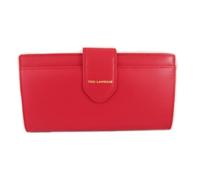 Compagnon cuir 'Ted Lapidus' rouge - 20x12x3 cm [A1058]