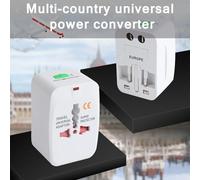 Compagnon de voyage : Adaptateur secteur universel, chargeur mural international pour de nombreux appareils, conception compacte et sûre, compatible