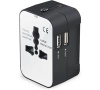Compagnon de voyage idéal : adaptateur secteur universel, ports USB en alliage d’aluminium, puce intelligente pour une charge sécurisée à