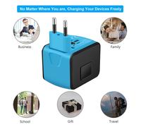 Compagnon de voyage international, adaptateur de voyage universel à charge murale rapide pour vos aventures à travers le monde, sûr et fiable