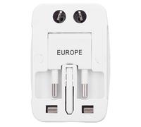 Compagnon de voyage international : chargeur universel avec protections multiples, indicateur LED pour plus de 150 pays, portable et compact.