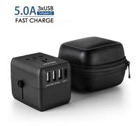 Compagnon de voyage mondial polyvalent, adaptateur de voyage international universel avec charge rapide USB-C pour recharger rapidement vos appareils