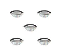 Compagnon de voyage Sacs banane imperméables pour essentiels Sacs banane en PU Sac banane large mode multifonctionnel Violet, Lot de 5 (argent), Fidèle à la description, comme description