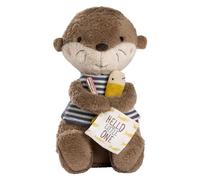 COMPAGNON EN PELUCHE - Avec son ami le poisson et son pelage duveteux, la mignonne loutre enchante le cœur de tous les bébés - le premier ami idéal pour les câlins et pour se sentir bien.