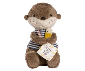 COMPAGNON EN PELUCHE - Avec son ami le poisson et son pelage duveteux, la mignonne loutre enchante le cœur de tous les bébés - le premier ami idéal pour les câlins et pour se sentir bien.