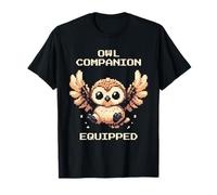 Compagnon Hibou équipé | Pixel Art Retro Gaming Bird T-Shirt