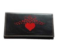 Compagnon porte chequier monnaie carte Coeur rouge Saint Valentin