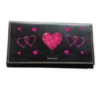 Compagnon Porte Chequier Portefeuille Porte carte Porte monnaie Amour rose Coeur saint Valentin à personnaliser avec prenom G