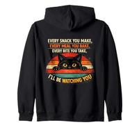 Compagnon rétro Classique avec Inscription « I'll Be Watching You Cats Lover » Sweat à Capuche