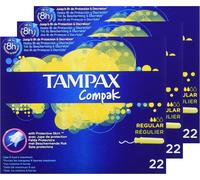 Compak Régulier X 22 Tampons Avec Applicateur En Plastique 22 Tampons Lot De 3