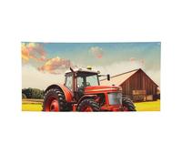 Company Bannière à suspendre imprimée tracteur agricole pour Halloween, fête de Noël - 90 x 180 cm - Toile de fond pour photographie, tapisserie murale pour toile de fond d'anniversaire, décoration