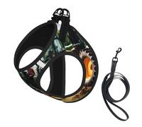 Company Harnais pour chien imprimé tracteur agricole, 2 boucles, gilet pour chien, clip avant anti-traction pour laisse pour chiens de petite et moyenne taille