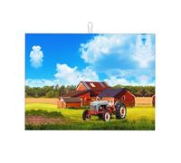 Company Tapis de séchage à vaisselle absorbant motif tracteur agricole, tapis d'égouttoir pour cuisine, tapis de table antidérapant, set de table, 45,7 x 61 cm