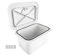 Compartiment de rangement intégré pour accessoires de pêche avec espace pour appâts, leurres et pièces de rechange scellées contre l'humidité (blanc)