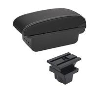 Compartiment Rangement Accoudoir Pour Skoda Pour Octavia Pour Yeti MK2 2005-2012 Rangement Pièces Rechange Accessoires Voiture Boîte D'accoudoir USB Accoudoirs Console Centrale(B-Black white line)