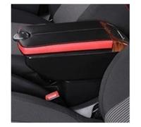 Compartiment Rangement Pour VW UP Pièces De Rechange Pour Espace De Rangement Spécial Repose-coude De Voiture Avec Porte-gobelet USB Accoudoir Central Accoudoirs Console Centrale(A-Black red edge)