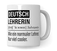 [compartiment] Tasse pour enseignant, cadeau pour enseignant, tasse à café, idée de cadeau pour enseignant, mug à café, bureau scolaire [compartiment] pour les cours, Blanc., Deutsch Lehrerin