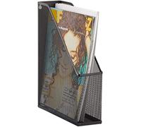 Compartiments 1 Rangement de Bureau Porte-Magazines Range-revues Métal Panier de Rangement Fichiers Documents Module de Classement Durable DIY Trieur de Livres Cahiers pour Bureau Ecole Maison,Noir