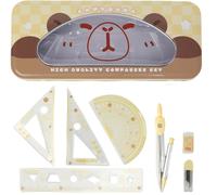 Compas, 7 Pièces Animaux Mignons, Robuste Et Durable, Boussole Pour Lécole Primaire, Le Collège Et Le Lycée, Populaire Auprès Des Enfants, Ensemble Boussole, Rapporteur Le Règle[Z504]