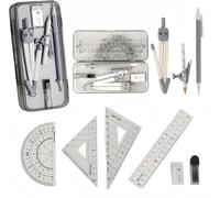Compas, 9 Pièces Beau, Robuste Et Durable, Boussole Pour Lécole Primaire, Le Collège Et Le Lycée, Populaire Auprès Des Enfants, Ensemble Boussole, Rapporteur Le Règle[Z511]