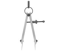 Compas à double aiguille, diviseur à ailes en acier au carbone pour l'artisanat du cuir et le marquage mécanique, compas de précision à ligne avec tête trempée et pointes finement (100mm)