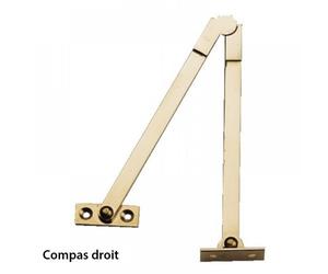 Compas à genouillère en laiton poli - longueur 170 mm - main gauche A LENNE