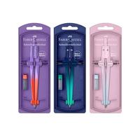 Compas à réglage rapide Stream Flow Edition Faber-Castell (assortiment de 3 couleurs)