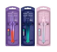 Compas à réglage rapide Stream Flow Edition Faber-Castell (assortiment de 3 couleurs)