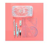 Compas de Dessin Outils de Dessin Règle de Compass Set Geometry Student Math Set Métal 8 pièces Mesure design Compas Tool Tool Tool Math Geometry Kit Kit de Règle Mathématique(A)