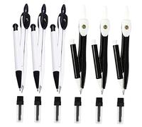 Compas de Dessin Professionnel Lot de 6 Sets en Métal et Plastique | Précision Élevée, Portable et Résistant à Rouille, Usage Maison et École Couleur Aléatoire