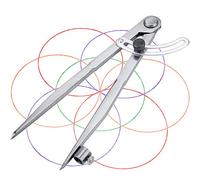 Compas de Mesure, Compas à Pointes Sèches Diviseur D'aile - Jauge de Marquage Industriel, Grand Compas Professionnel Compas Pointe avec Aile et Porte-crayon pour Menuisier/Dessin/Travail du Cuir(20cm)