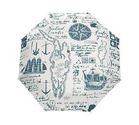 Compas De Voile Blanc Europe Parapluie Pliable Pliant à Ouverture Automatique Parapluies Pliant Coupe-Vent pour Voyager Plage Femmes Enfants Homme Fille
