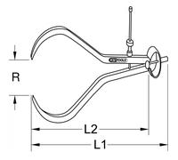 KS Tools Compas droits à ressort-prise extérieure, 180 mm Quantité:1