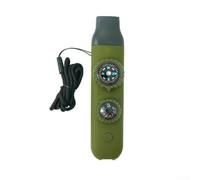 Compas d'extérieur étanche avec LED lumineuse, jauge de température et sifflet, équipement de survie compact pour randonneurs, campeurs, explorateurs, noir (vert)