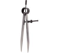 KS Tools 300.0404 Compas droit Pointe trempée Longueur 200 mm Ouverture 200 mm acier au carbone bruni