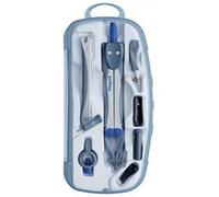 Maped Coffret Compas Technic 7 pièces - Compas Mine + Allonge + Bague Universelle + Crayon + Porte-Mine 0,5mm + Taille-mines +Etui-mines - Compas Branches Pliables et Blocage des Branches