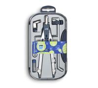 Compas métal nickelé satiné à balustre 5 pièces