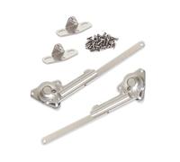 Emuca Compas pour portes abattantes 1275707 – Force 20–70 kg·cm, Acier et Zamak, Nickelé Lot de 2