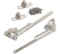 Emuca Compas pour portes abattantes 1275707 – Force 20–70 kg·cm, Acier et Zamak, Nickelé Lot de 2