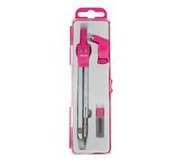 Compas - Scolaire - Mine Intégrée - Universel - Adaptateur Crayon - Rose