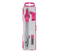 Compas - Scolaire - Mine Intégrée - Universel - Adaptateur Crayon - Rose