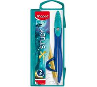 Maped - Compas Study Dragon - Chape Ergonomique - Bague Universelle - Branches en Métal - À partir de 6 Ans - Fourniture Scolaire